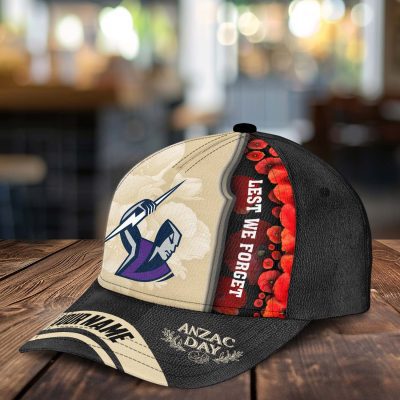 NRL Melbourne Storm x Anzac Day Custom Name Classic Cap Gift For Fans