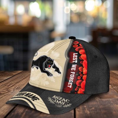 NRL Penrith Panthers x Anzac Day Custom Name Classic Cap Gift For Fans
