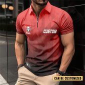 NRL Newcastle Knights Personalized Zip Polo Shirt Gift For Fans