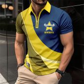NRL North Queensland Cowboys Personalized Zip Polo Shirt Gift For Fans