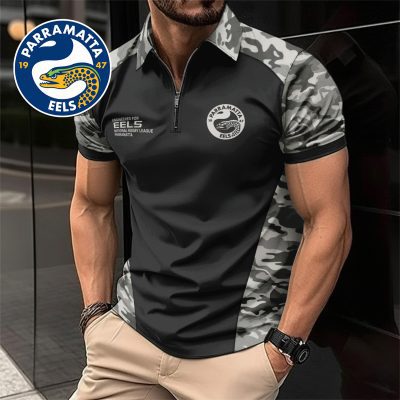 NRL Parramatta Eels Personalized Zip Polo Shirt Gift For Fans