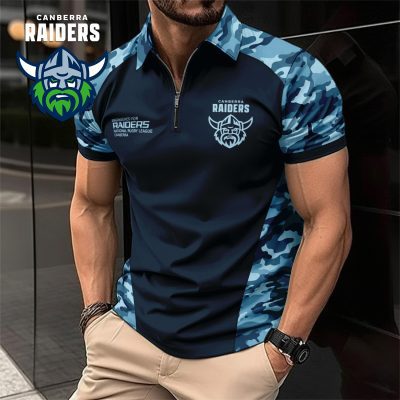 NRL Canberra Raiders Personalized Zip Polo Shirt Gift For Fans