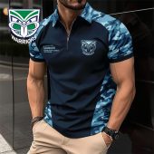NRL New Zealand Warriors Personalized Zip Polo Shirt Gift For Fans