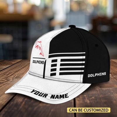 NRL Dolphins Custom Name Classic Cap Gift For Fans