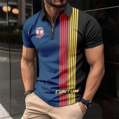 NRL Sydney Roosters Personalized Zip Polo Shirt Gift For Fans
