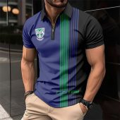 NRL New Zealand Warriors Personalized Zip Polo Shirt Gift For Fans