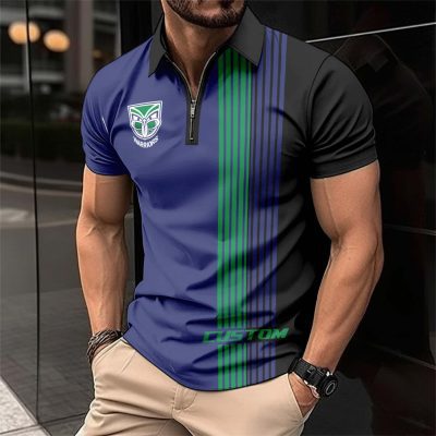 NRL New Zealand Warriors Personalized Zip Polo Shirt Gift For Fans