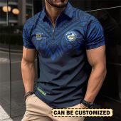NRL Parramatta Eels Personalized Zip Polo Shirt Gift For Fans