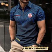 NRL Sydney Roosters Personalized Zip Polo Shirt Gift For Fans