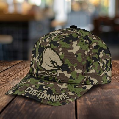 NRL Brisbane Broncos Custom Name Classic Cap Gift For Fans