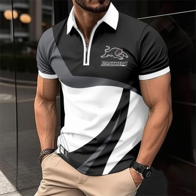 NRL Penrith Panthers Personalized Zip Polo Shirt Gift For Fans