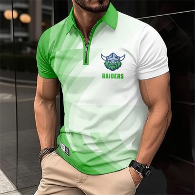 NRL Canberra Raiders Personalized Zip Polo Shirt Gift For Fans