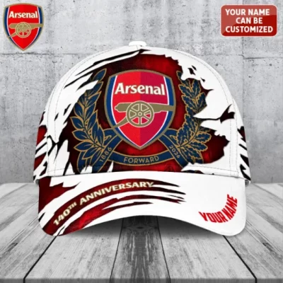 Custom Name Arsenal FC 140th Anniversary 2026 Classic Cap v1 Custom Name Arsenal FC 140th Anniversary 2026 Classic Cap v1