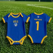 Parramatta Eels NRL Baby Romper Custom Name & Number Gift v1
