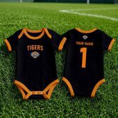 Wests Tigers NRL Baby Romper Custom Name & Number Gift v1