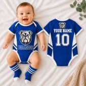 Canterbury-Bankstown Bulldogs NRL Baby Romper Custom Name & Number Gift