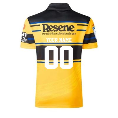 Personalized New Zealand Hurricanes Super Rugby 2026 Mens Home kit Polo Shirt
