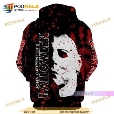 Custom Name A Real Man Will Chase After You Michael Myers 3D Hoodie, Halloween Gifts