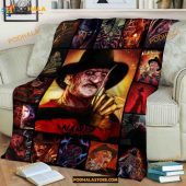 Custom Name Blanket, Freddy Krueger A Nightmare Halloween Fleece Blanket