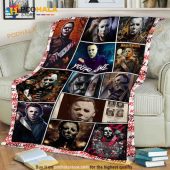 Michael Myers Halloween Fleece Blanket Halloween Horror Movie Blanket v4