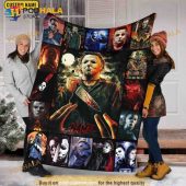 Michael Myers Halloween Fleece Blanket Halloween Horror Movie Blanket v16
