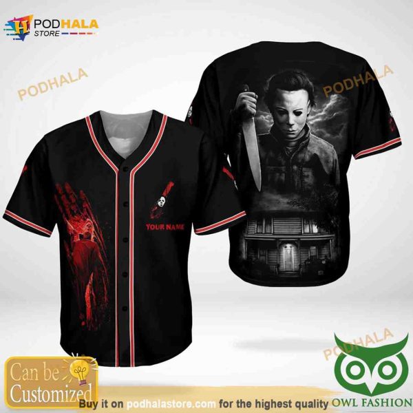 Custom Name Michael Myers Halloween Murder 3D Baseball Jersey Shirt Custom Name Michael Myers Halloween Murder 3D Baseball Jersey Shirt
