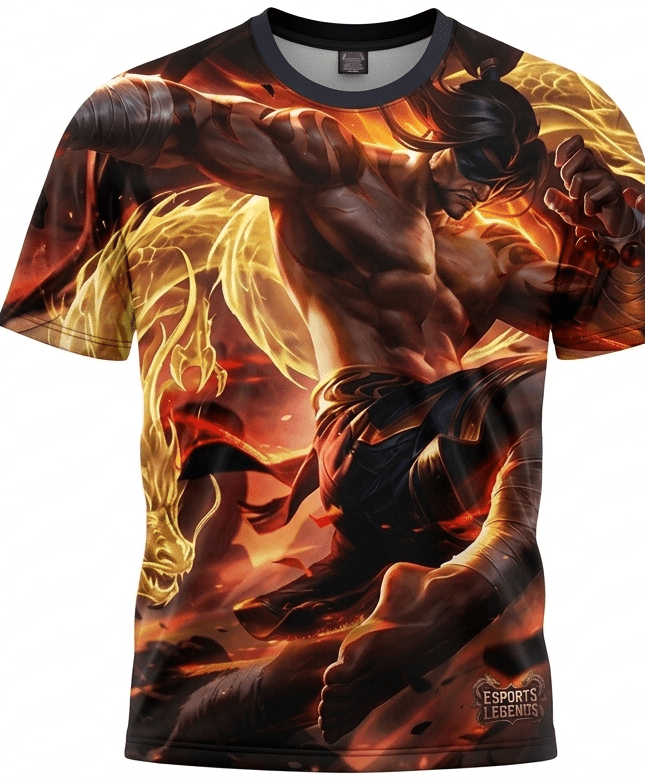 Lee Sin LOL Character Esports Legends AOP Shirt Gaming Fan Gift Lee Sin LOL Character Esports Legends AOP Shirt Gaming Fan Gift