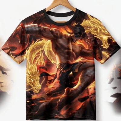 Lee Sin LOL Character Esports Legends AOP Shirt Gaming Fan Gift