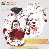 Halloween Blood Michael Myers 3D Hoodie For Men Women, Michael Myers Shirt Sweatshirt