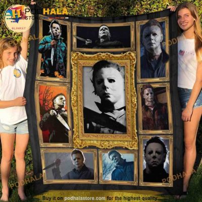Michael Myers Halloween Fleece Blanket Halloween Horror Movie Blanket v17
