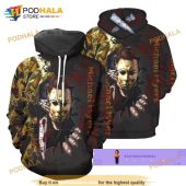 Michael Myers Halloween Horror Movie 3D Zip Hoodie, Sweatshirt
