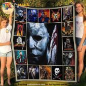 Michael Myers Halloween Fleece Blanket Halloween Horror Movie Blanket v8
