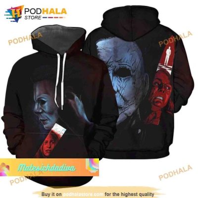 Halloween Michael Myers 3D Hoodie For Horror Movie Fans, Halloween Gifts For Adults