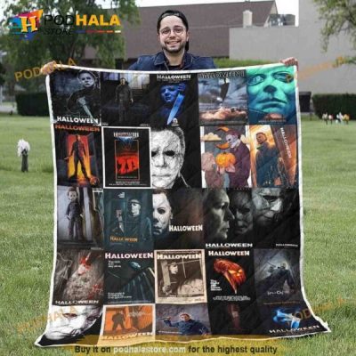 Michael Myers Halloween Fleece Blanket Halloween Horror Movie Blanket v5