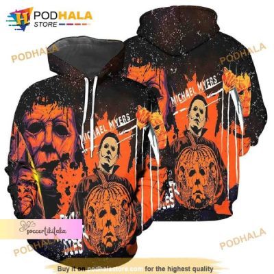 Halloween Pumpkin Michael Myers 3D Hoodie, Unique Halloween Costume Ideas