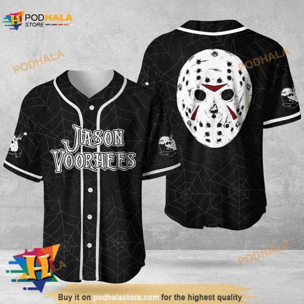 Halloween Spider Jason Voorhees 3D Baseball Jersey Halloween Spider Jason Voorhees 3D Baseball Jersey
