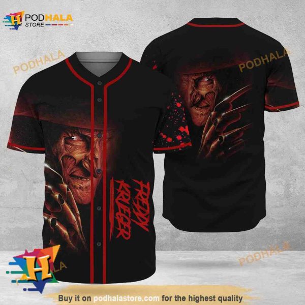 Horror Freddy Krueger Bloody 3D Baseball Jersey Horror Freddy Krueger Bloody 3D Baseball Jersey