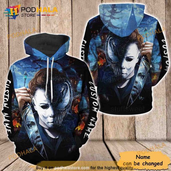 Horror Michael Myers 3D Hoodie Sweatshirt, Michael Myers Merchandise Horror Michael Myers 3D Hoodie Sweatshirt, Michael Myers Merchandise