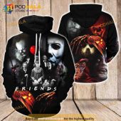 Horror Movie Characters Halloween 3D Hoodie, Michael Myers Hoodie, Jason And Freddy