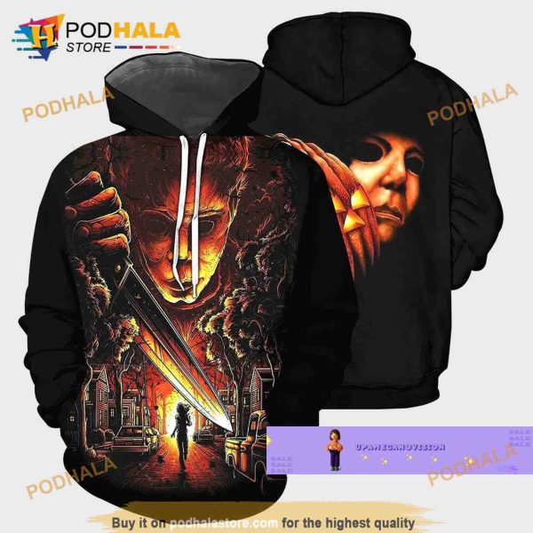 Michael Myers 3D Hoodie Sweatshirt, Michael Myers Zip Hoodie, Halloween Gift Michael Myers 3D Hoodie Sweatshirt, Michael Myers Zip Hoodie, Halloween Gift
