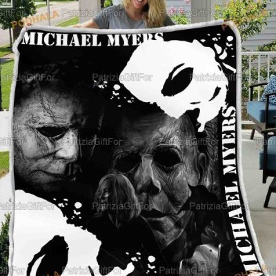 Michael Myers Halloween Fleece Blanket Halloween Horror Movie Blanket v19