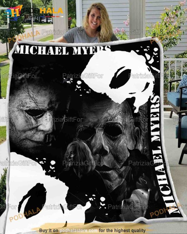 Michael Myers Halloween Fleece Blanket Halloween Horror Movie Blanket v19 Michael Myers Halloween Fleece Blanket Halloween Horror Movie Blanket v19