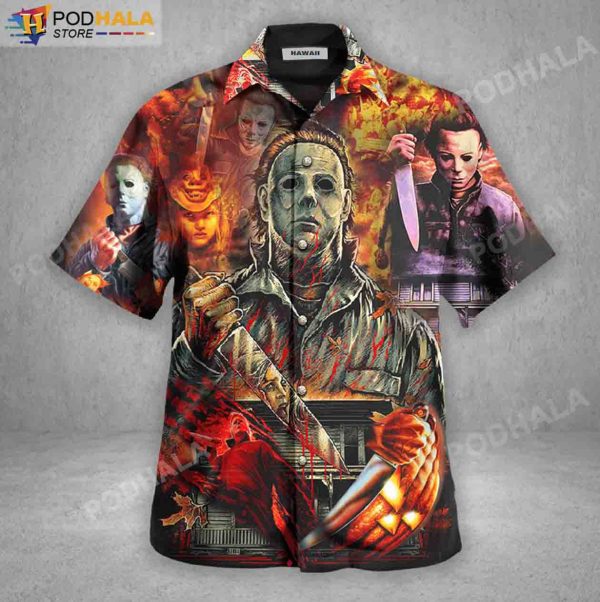 Michael Myers Halloween Costume A Real Man Will Chase After You Hawaiian Shirt Michael Myers Halloween Costume A Real Man Will Chase After You Hawaiian Shirt