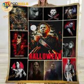 Michael Myers Halloween Fleece Blanket Halloween Horror Movie Blanket v20