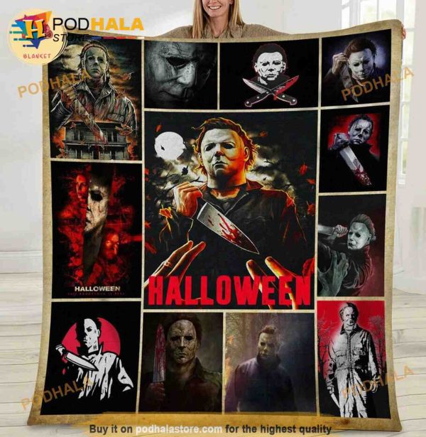 Michael Myers Halloween Fleece Blanket Halloween Horror Movie Blanket v20 Michael Myers Halloween Fleece Blanket Halloween Horror Movie Blanket v20