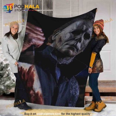 Michael Myers Halloween Fleece Blanket Halloween Horror Movie Blanket v13