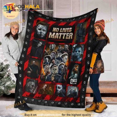 Michael Myers Halloween Fleece Blanket Halloween Horror Movie Blanket v14