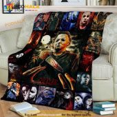 Michael Myers Halloween Fleece Blanket Halloween Horror Movie Blanket v2
