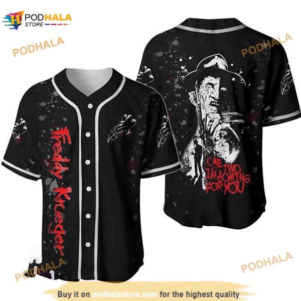 Scary Halloween Freddy Krueger 3D Baseball Jersey Shirt Scary Halloween Freddy Krueger 3D Baseball Jersey Shirt