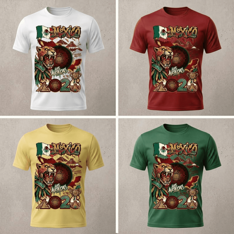 Mexican Tshirt 2026 National Team Soccer Diseño Mexican Tshirt 2026 National Team Soccer Diseño